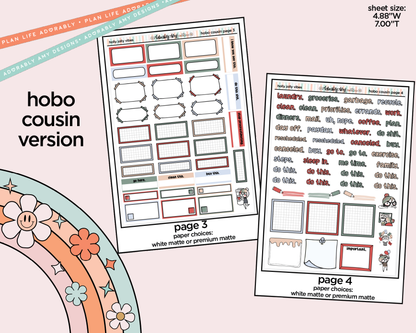 Hobonichi Cousin Weekly Holly Jolly Vibes Planner Sticker Kit for Hobo Cousin or Similar Planners