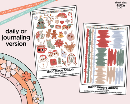 Journaling and Daily Planning Holly Jolly Vibes Planner Sticker Kit