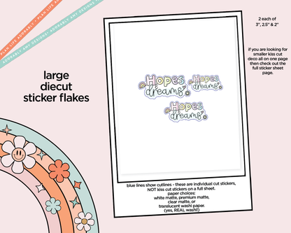 Hopes & Dreams Typography Sampler Planner Stickers