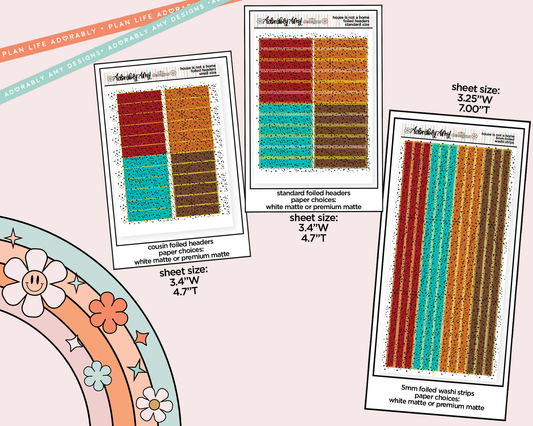 Foiled A House Isn't a Home Without a Cat Headers or Long Strips Planner Stickers