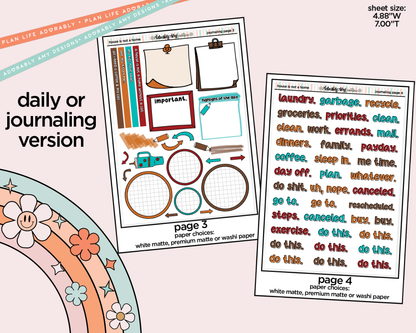Journaling and Daily Planning A House Isn't a Home Without a Cat Planner Sticker Kit