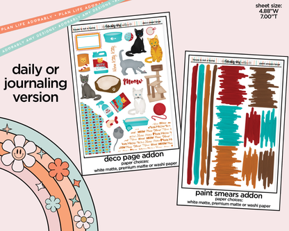 Journaling and Daily Planning A House Isn't a Home Without a Cat Planner Sticker Kit
