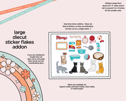 Journaling and Daily Planning A House Isn't a Home Without a Cat Planner Sticker Kit