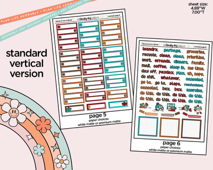 Vertical A House Isn't a Home Without a Cat Weekly Sticker Kit for Vertical Standard Size Planners or Insert