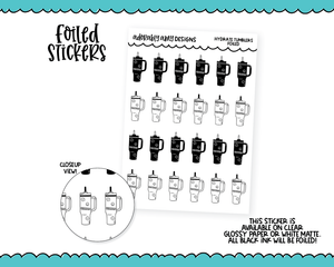 Foiled Hydrate Tumblers Planner Stickers for any Planner or Insert