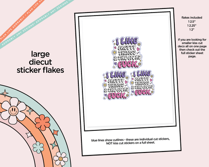 I Like Pretty Things & the Word Fuck Typography Sampler Planner Stickers - Adorably Amy Designs