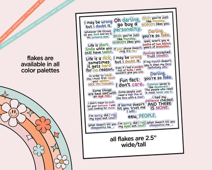 Rainbow or Black I May Be Wrong, But I Doubt It Typography Planner Stickers - Adorably Amy Designs