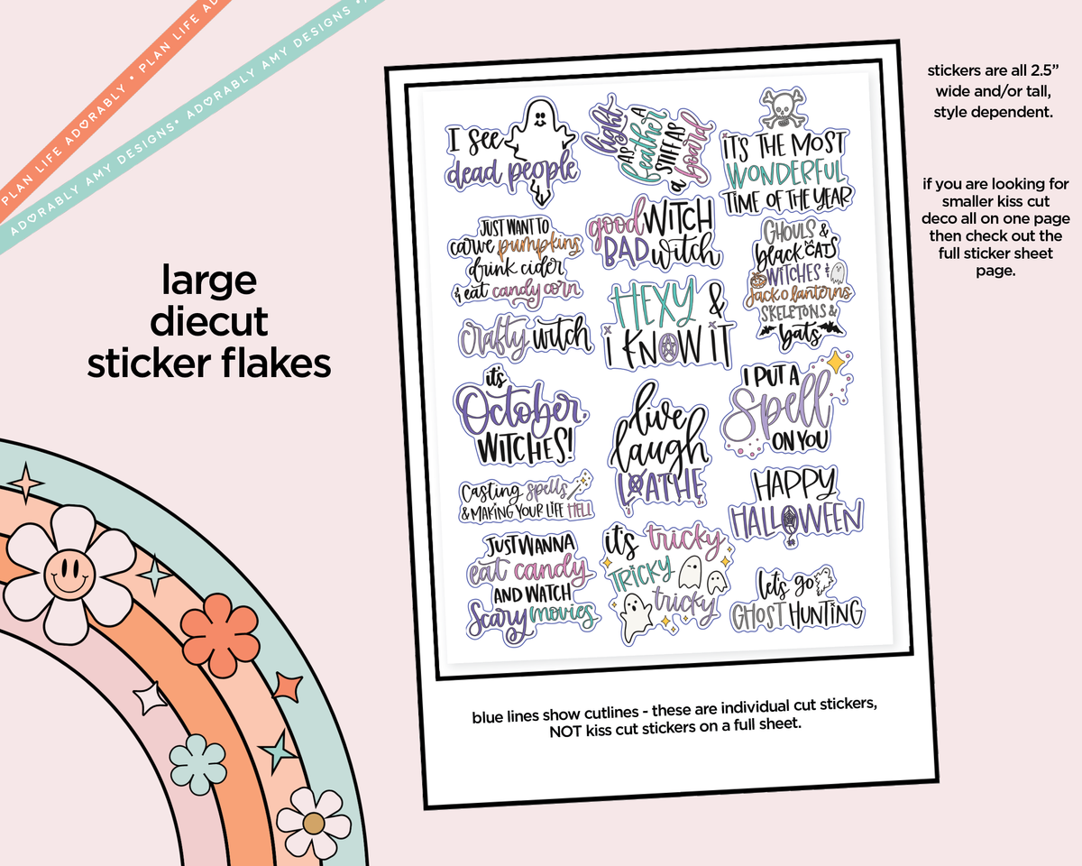 I See Dead People Typography Sampler Planner Stickers