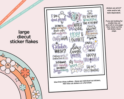 I See Dead People Typography Sampler Planner Stickers