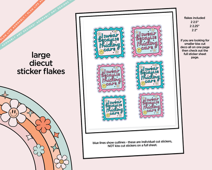 I Swear Because I Fucking Care Typography Sampler Planner Stickers - Adorably Amy Designs