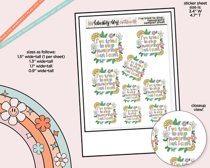 I've Tried to Stop Swearing but I Cunt Typography Sampler Planner Stickers