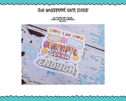 Waterproof Vinyl Large Diecut Stickers - I Am Loved