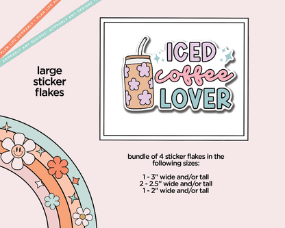 Iced Coffee Lover Sampler Planner Stickers for any Planner or Insert