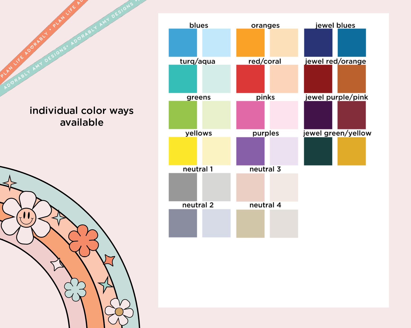 Custom Typography Sticker Reminder Planner Stickers for any Planner or Insert - Adorably Amy Designs