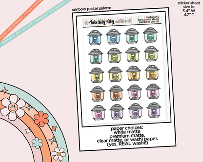 Rainbow Pressure Cooker Pot Doodled Icon Stickers