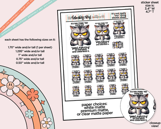 It's Not My Thing Typography Sampler Planner Stickers for any Planner or Insert