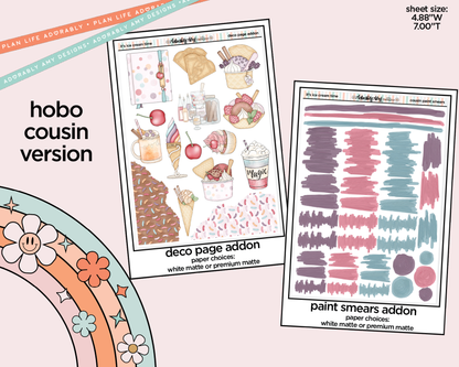 Hobonichi Cousin Weekly It's Ice Cream Time Planner Sticker Kit for Hobo Cousin or Similar Planners