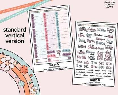 Vertical It's Ice Cream Time Weekly Sticker Kit for Vertical Standard Size Planners or Insert