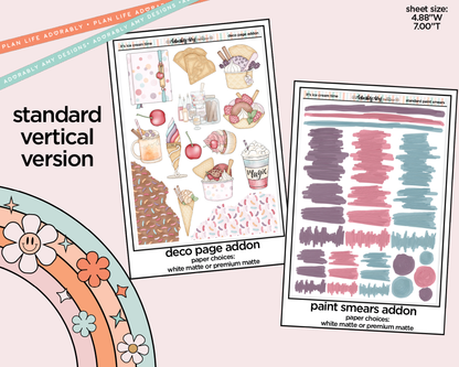 Vertical It's Ice Cream Time Weekly Sticker Kit for Vertical Standard Size Planners or Insert