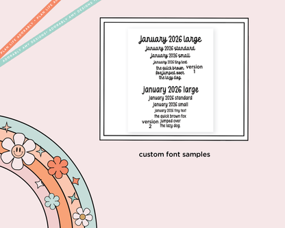 January LE Foiled Custom Word/Phrase Stickers Planner Stickers