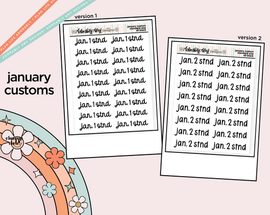 January 2026 LE Custom Typography Sticker Reminder Planner Stickers