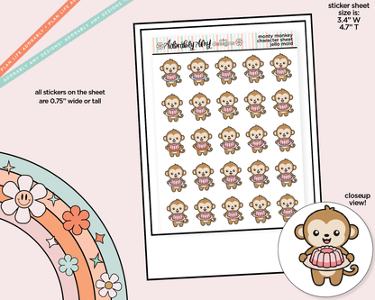 Monty the Monkey Jello Mold Decoration Character Planner Stickers