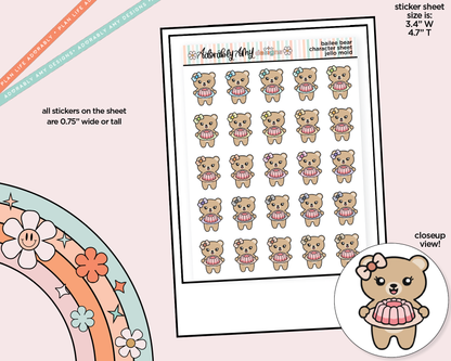 Bailee Bear Jello Mold Decoration Character Planner Stickers