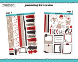 Journaling Kit Jingle Bells Neutral Christmas Themed Planner Sticker Kit