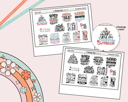 Jingle Shells Typography Sampler Planner Stickers