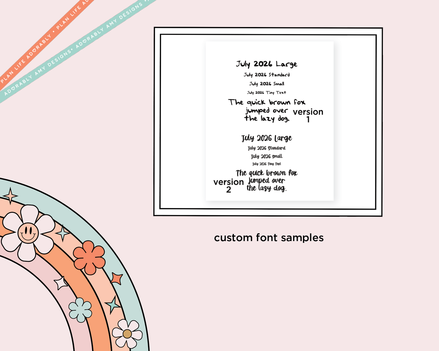 July 2026 LE Foiled Custom Word/Phrase Stickers Planner Stickers