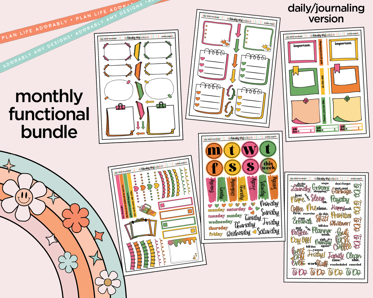 July 2024 Daily Planning Jumbo Size Limited Edition Bundle