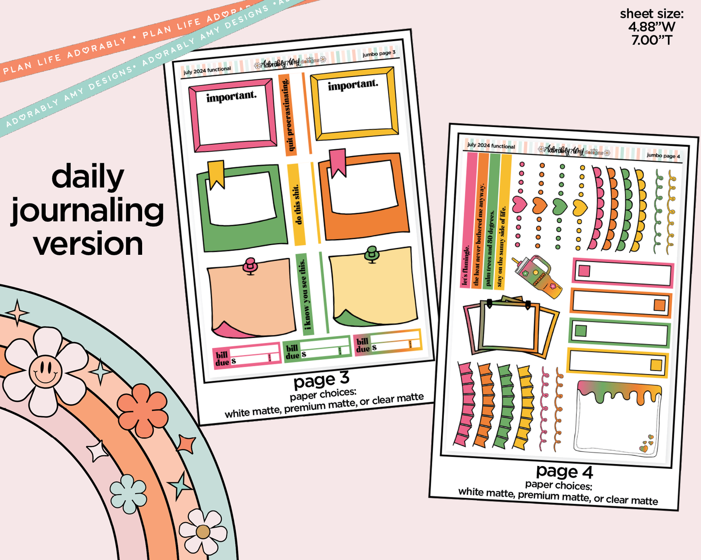 July 2024 Daily Planning Jumbo Size Limited Edition Bundle