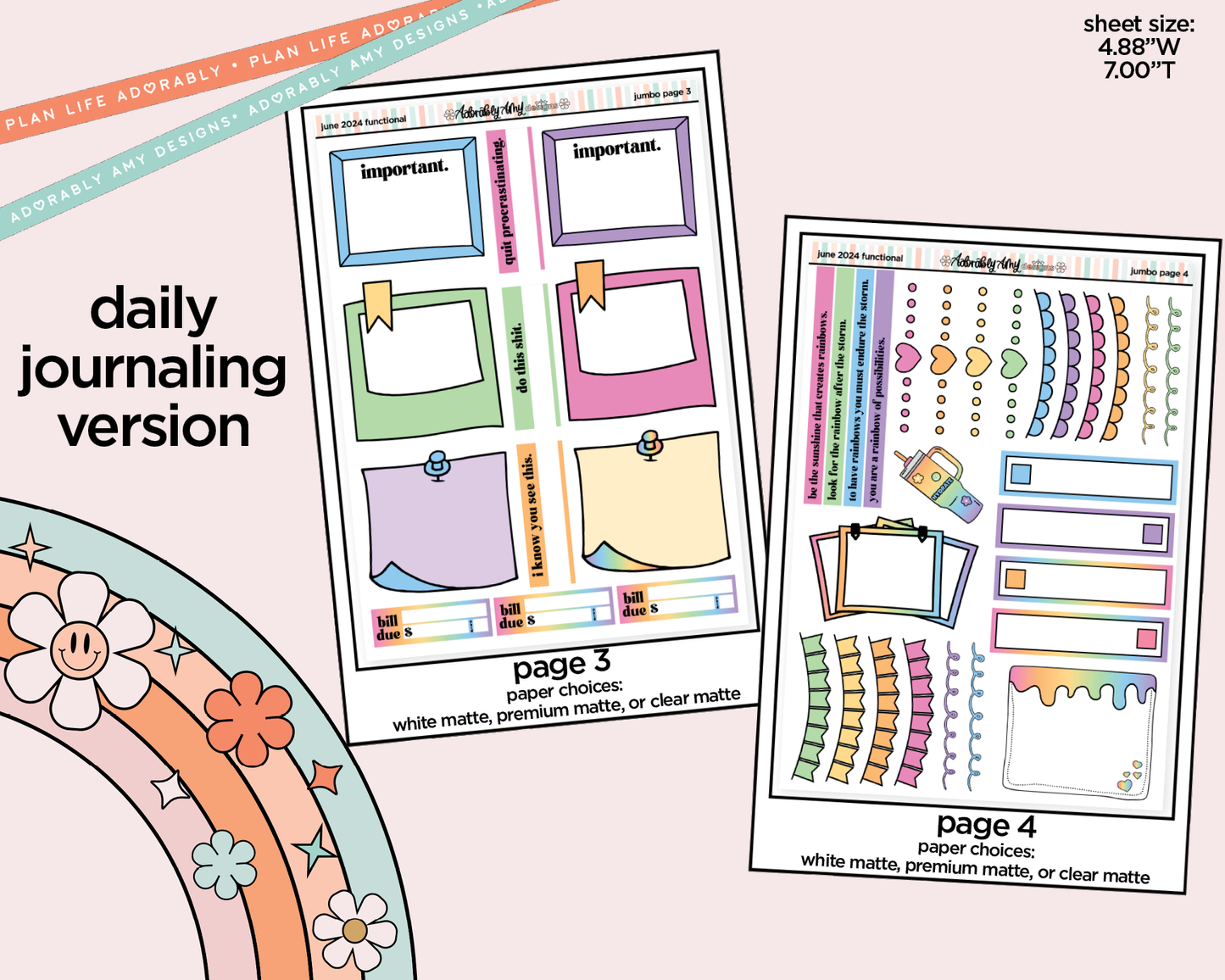 June 2024 Daily Planning Jumbo Size Limited Edition Bundle