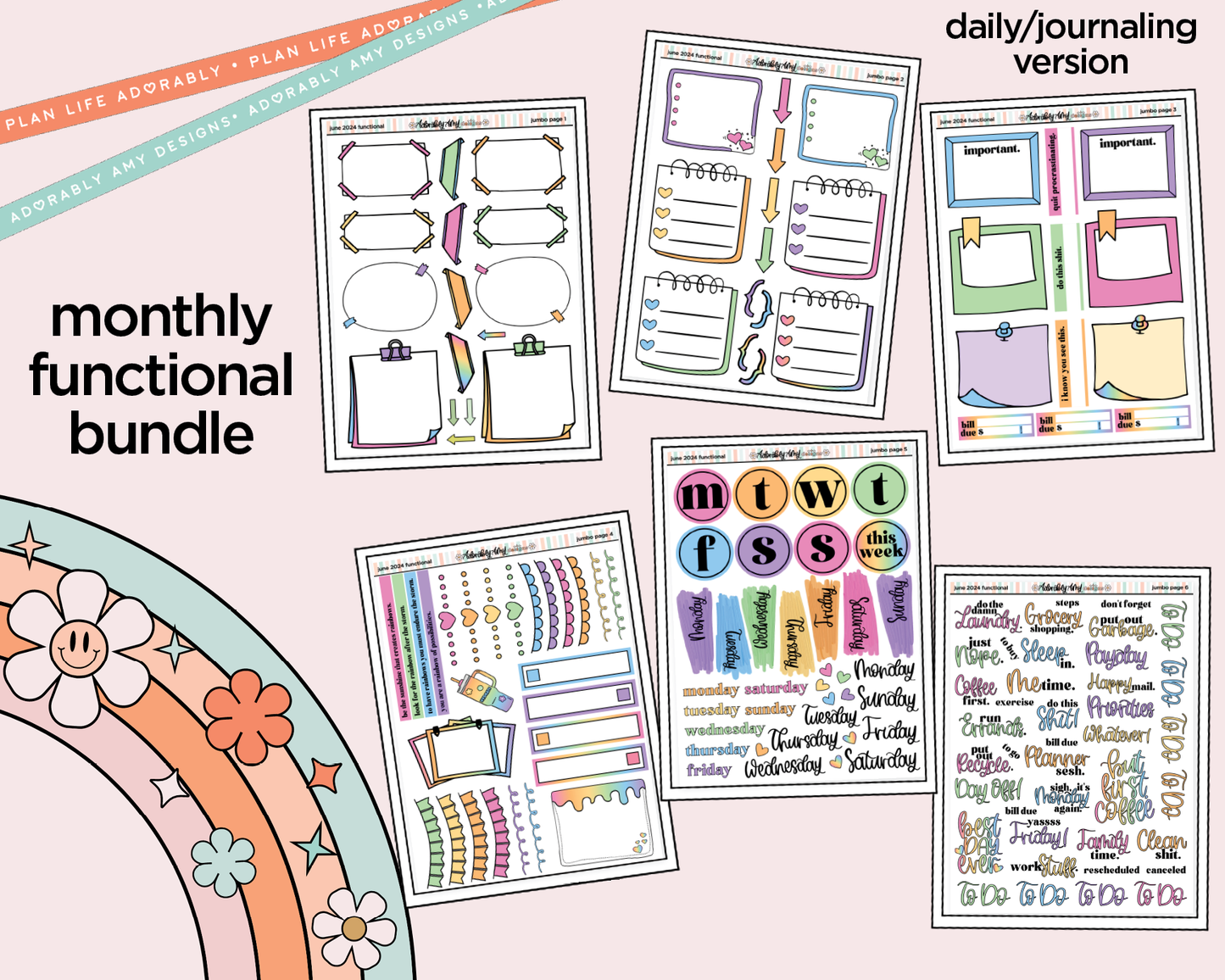 June 2024 Daily Planning Jumbo Size Limited Edition Bundle