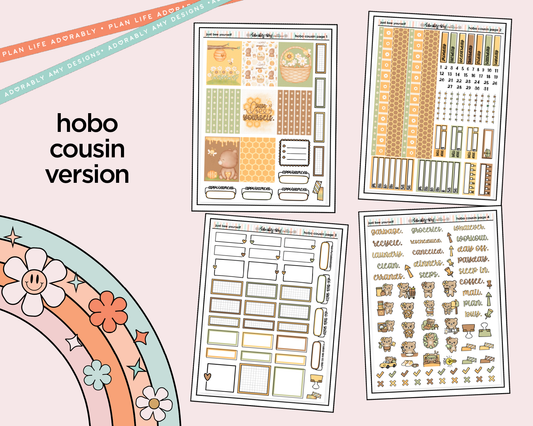 Hobonichi Cousin Weekly Just Bee Yourself Planner Sticker Kit for Hobo Cousin or Similar Planners