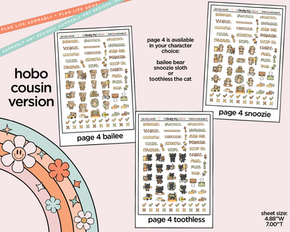 Hobonichi Cousin Weekly Just Bee Yourself Planner Sticker Kit for Hobo Cousin or Similar Planners