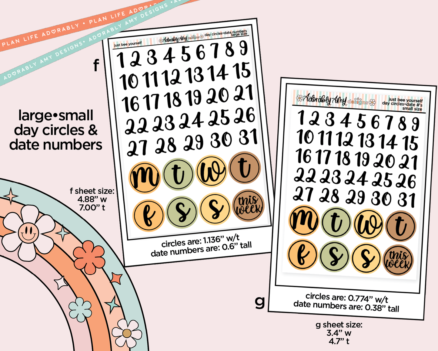 Just Bee Yourself Weekly Kit Addons - All Sizes - Strips, Smears and More! - Adorably Amy Designs