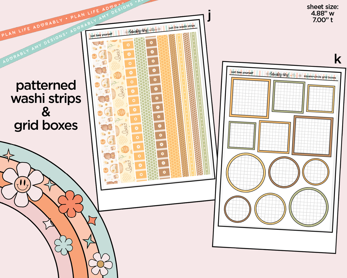Just Bee Yourself Weekly Kit Addons - All Sizes - Strips, Smears and More! - Adorably Amy Designs