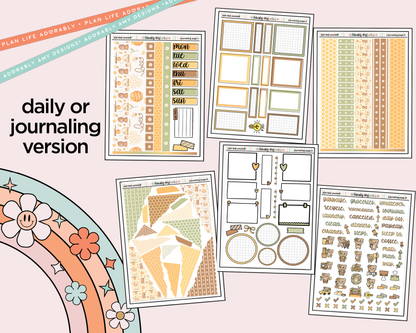 Journaling and Daily Planning Just Bee Yourself Planner Sticker Kit