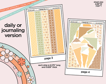 Journaling and Daily Planning Just Bee Yourself Planner Sticker Kit