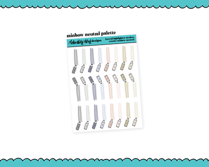 Rainbow Hobo Cousin Kawaii Highlighters V1 Dividers or Underlays for any Planner or Insert