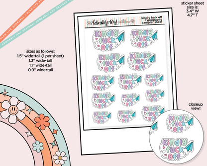 Kindly Fuck Off Typography Sampler Planner Stickers - Adorably Amy Designs