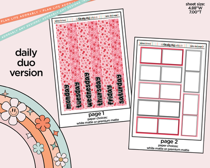 Daily Duo Kitties in Love Weekly Planner Sticker Kit for Daily Duo Planner