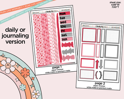 Journaling and Daily Planning Kitties in Love Planner Sticker Kit