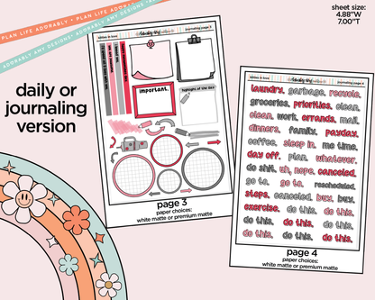 Journaling and Daily Planning Kitties in Love Planner Sticker Kit