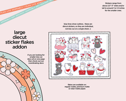 Journaling and Daily Planning Kitties in Love Planner Sticker Kit