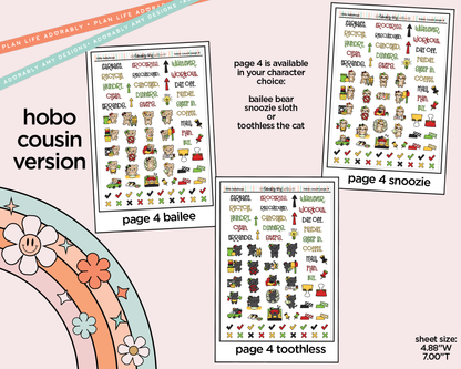 Hobonichi Cousin Weekly Little Ladybugs Planner Sticker Kit for Hobo Cousin or Similar Planners - Adorably Amy Designs