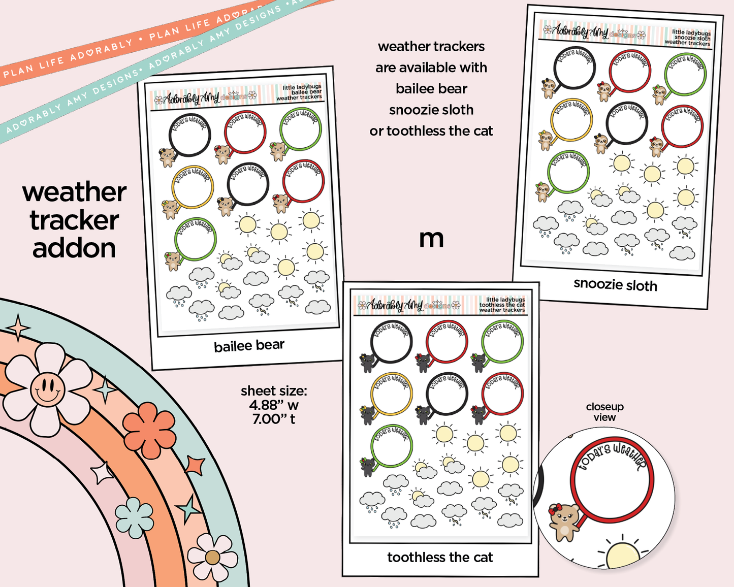 Little Ladybugs Weekly Kit Addons - All Sizes - Strips, Smears and More! - Adorably Amy Designs