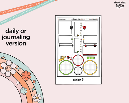Journaling and Daily Planning Little Ladybugs Bowling Planner Sticker Kit - Adorably Amy Designs