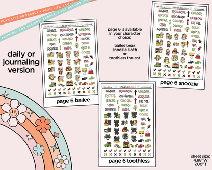 Journaling and Daily Planning Little Ladybugs Bowling Planner Sticker Kit - Adorably Amy Designs